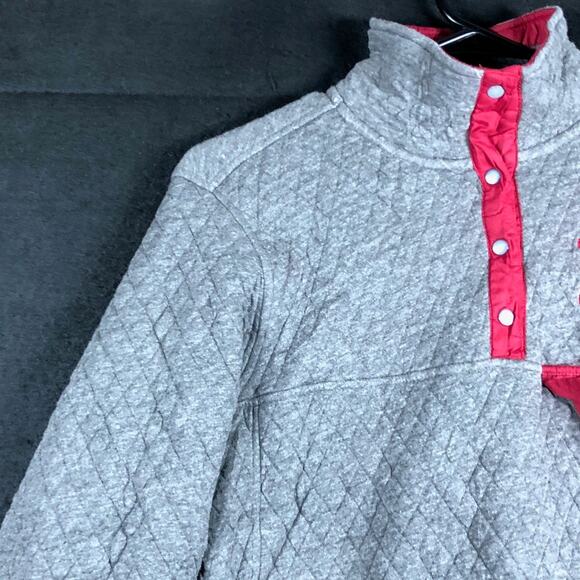 Pressbox Womens Jacket Gray Quarter-Snap Indiana Hoosiers Magnum Quilted Small - Picture 4 of 11